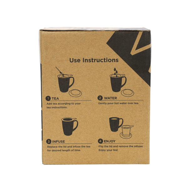 The Whistling Kettle Tea Merch The Lil' Steep - 13.5 Ounces Ceramic Mug, Back of Box