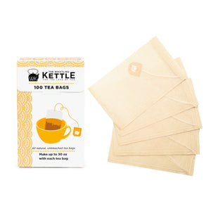 Loose leaf paper tea bags and packaging