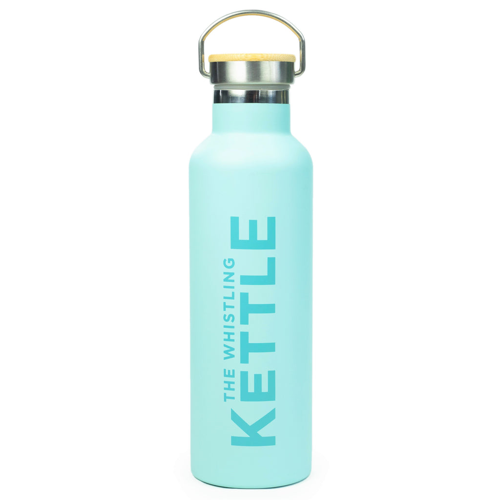 The Whistling Kettle Tea Merch Tea Flask 25oz - Eggshell Blue