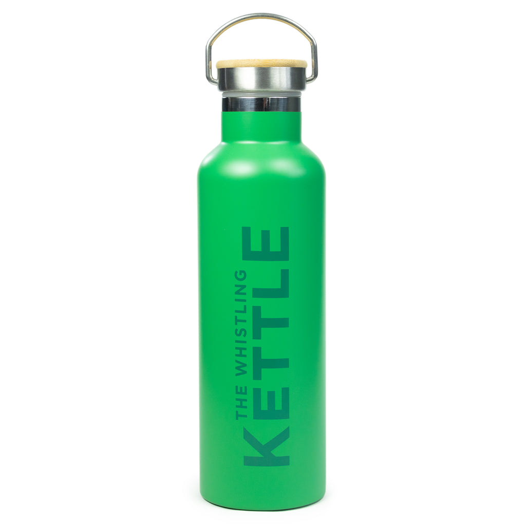 The Whistling Kettle Tea Merch Tea Flask 25oz - Greenbriar