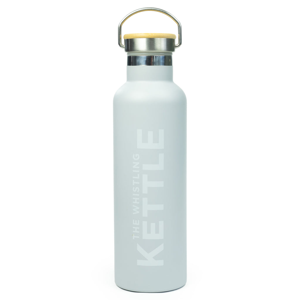 The Whistling Kettle Tea Merch Tea Flask 25oz - Grey